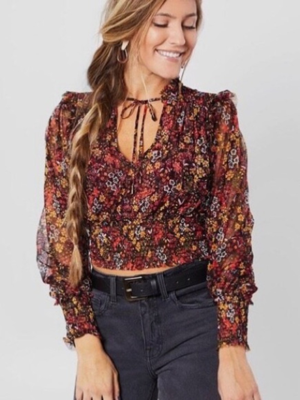 Free people Twyla mesh top, L